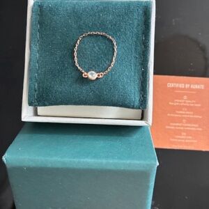 Aurate Rose Gold Ring with moonstone